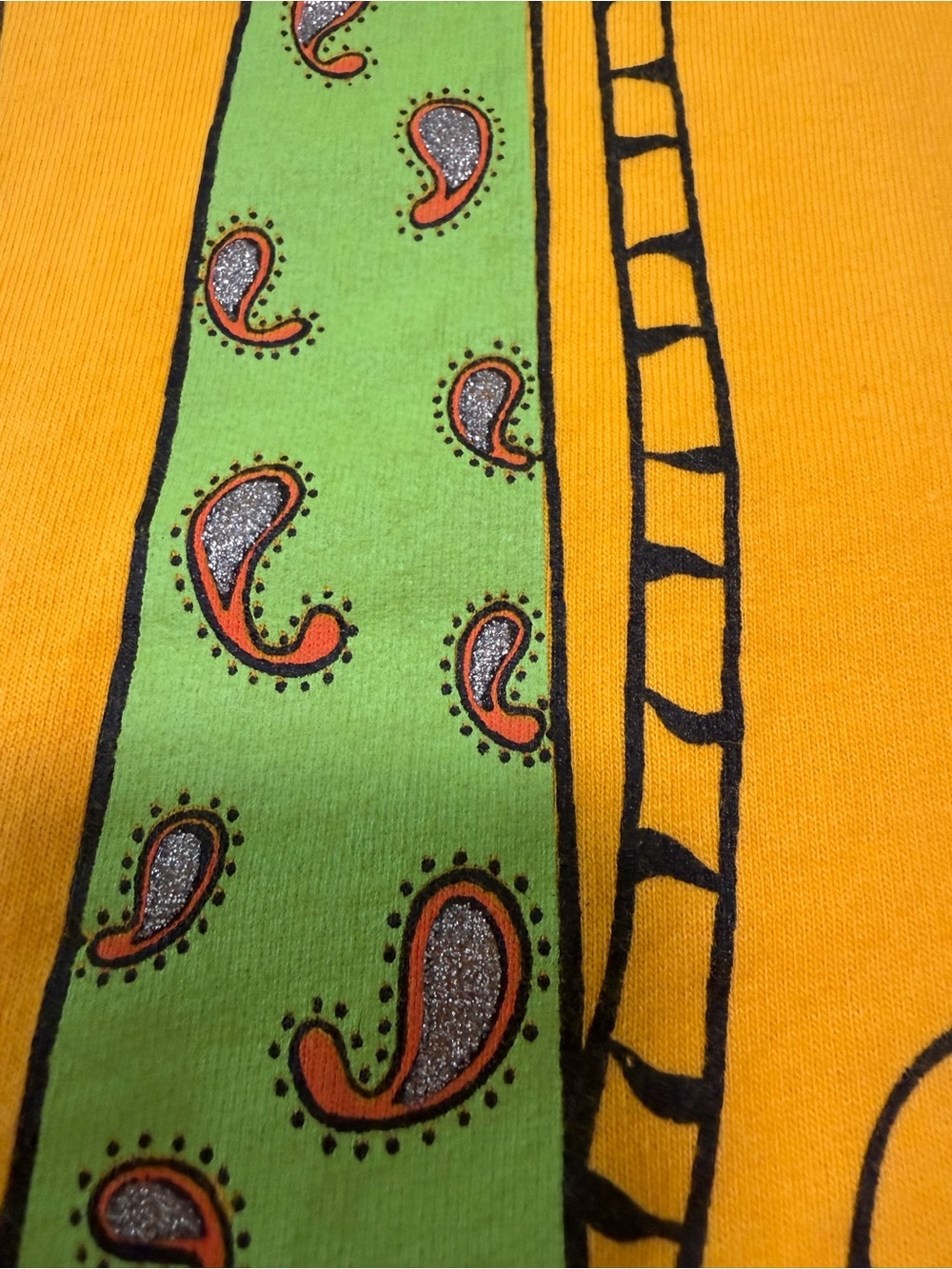 Rare 1980’s Cat and Mouse Mixed Pattern TShirt Dress by Cite Women’s Large - Picture 6 of 6